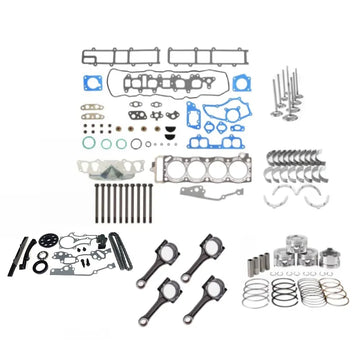 Complete Engine Rebuild Kit with Connecting Rods Timing Chain Pistons Gaskets Valves Fits 1985-1995 Toyota 4Runner Pickup 2.4L 22R 22RE