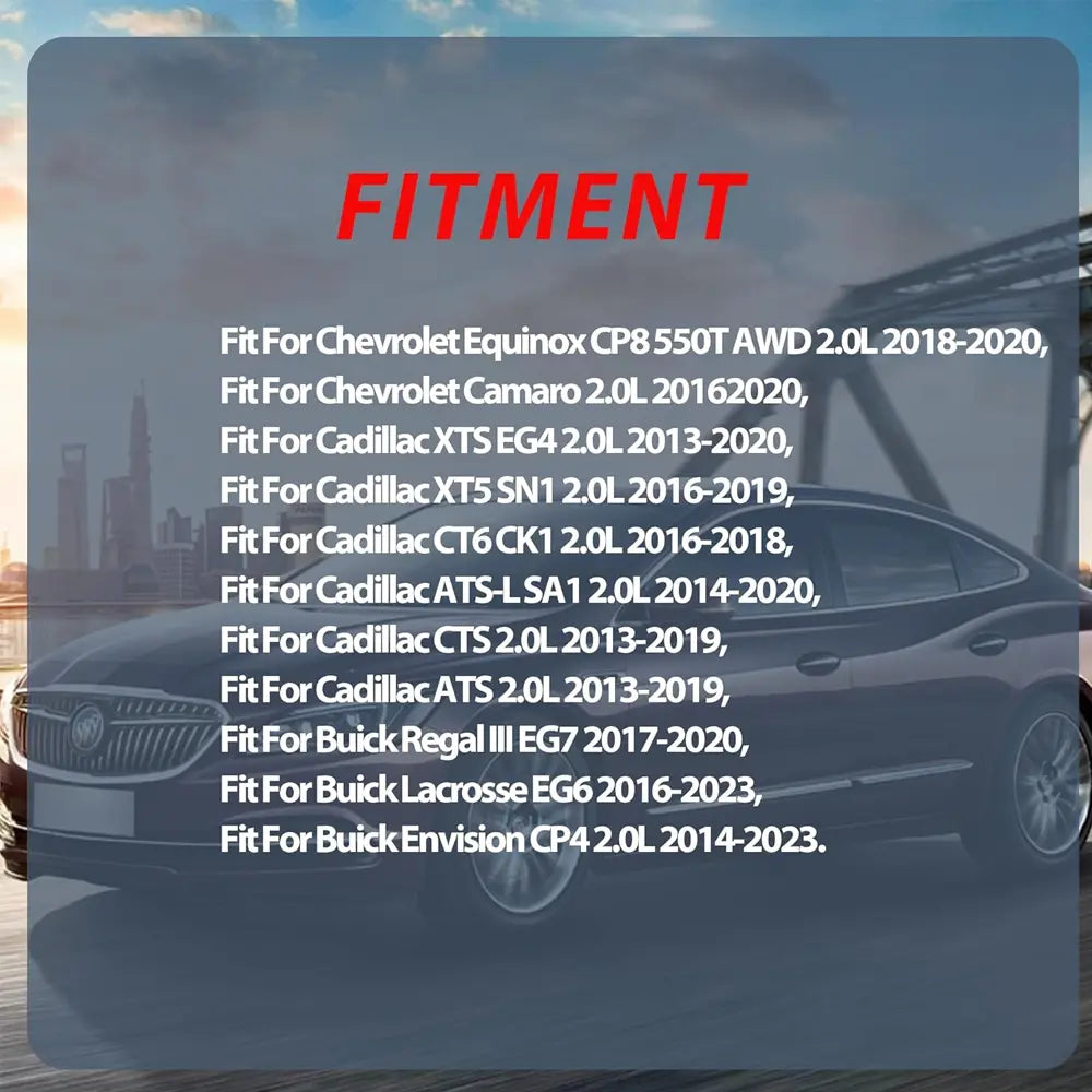Fitment application list for LTG 2.0T turbo Cadillac Buick Chevrolet engine parts