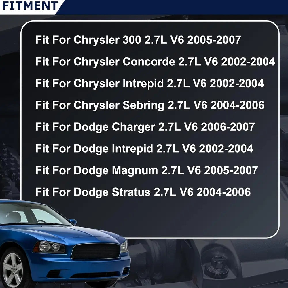 Vehicle Fitment Information For Chrysler Dodge 2.7L V6 Engine Overhaul Rebuild Kit