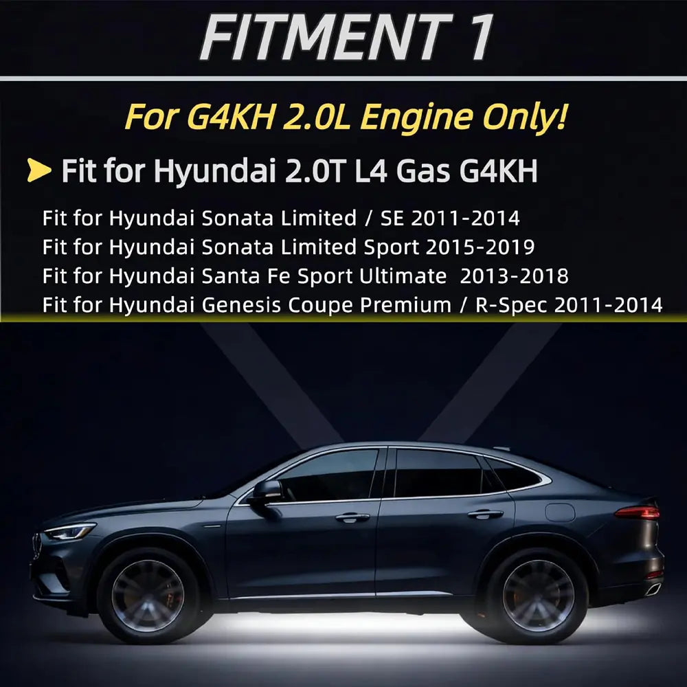 Fitment Chart Hyundai Kia G4KH 2.0L Turbo Engine Compatible Vehicle List
