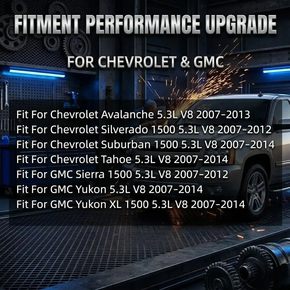 Fitment guide for 5.3L V8 rebuild kit, compatible with Chevrolet Silverado, Tahoe & GMC Sierra/Yukon