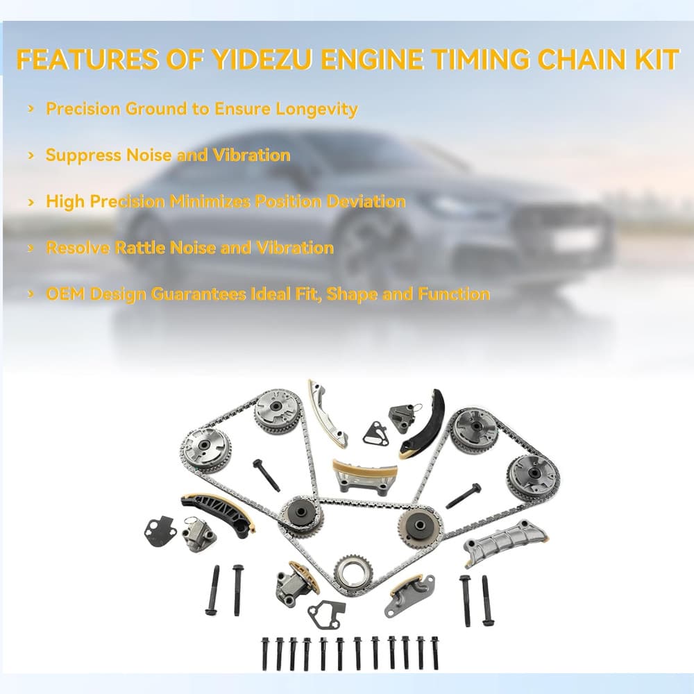 Timing Chain Kit Fit Buick LaCrosse Chevrolet Equinox Malibu Traverse GMC Acadia Cadillac CTS SRX 2.8L 3.0L 3.6L V6 2007-2017 Engine Timing System Overhaul Parts