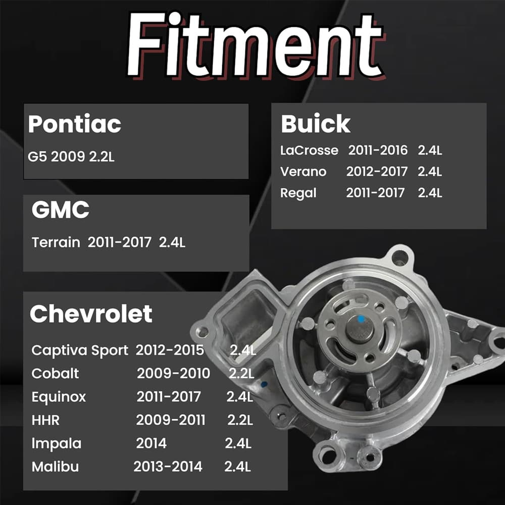 9-4201SX Integrated Kit Includes Head Gasket Set, Timing Chain Assembly, Water Pump, VVT Solenoid and Actuator Gear, Fits Chevy Equinox, GMC Terrain, Pontiac, Buick Lacrosse, Regal, Verano 2.2L & 2.4L engine overhaul replacement parts