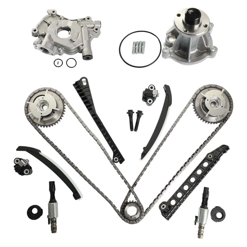 5.4L Triton Timing Chain Oil Water Pump Kit For Ford F150 F250 F350 Super Duty Expedition Super Crew
