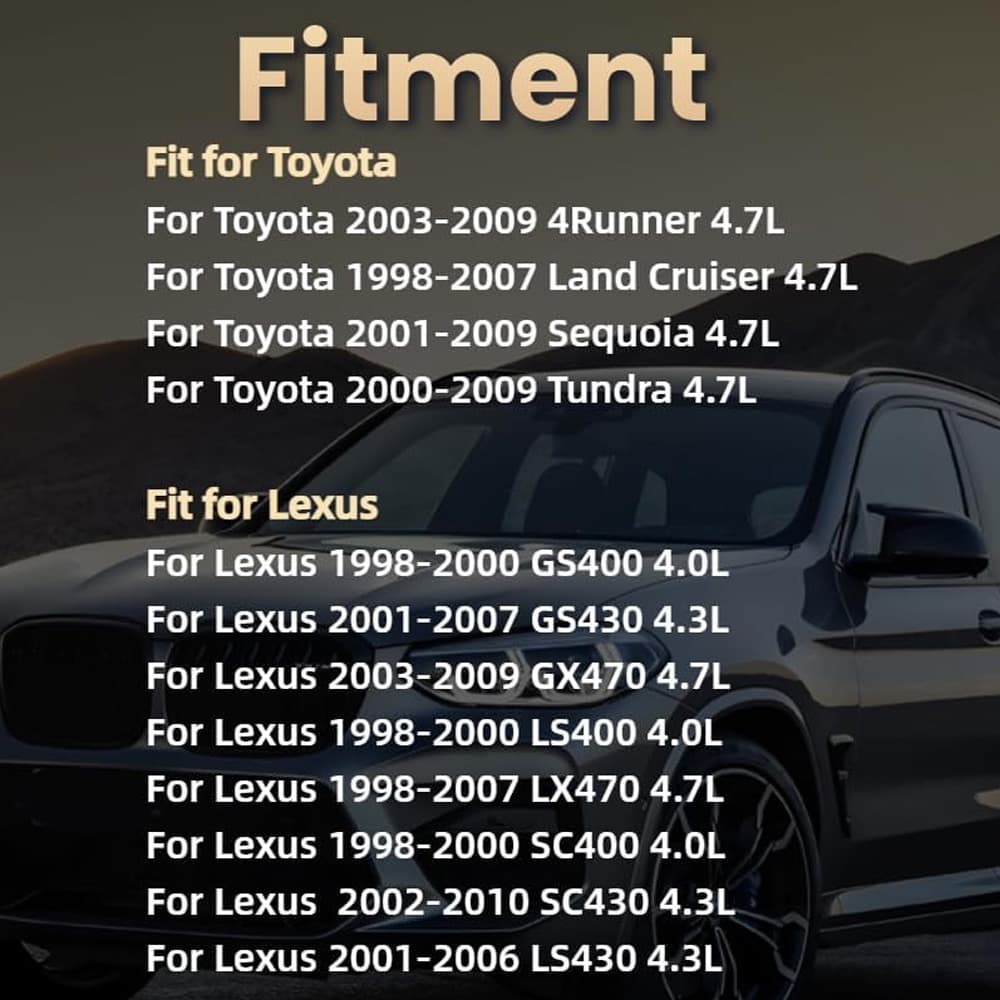 Water Pump Gasket Fit Toyota 4Runner Land Cruiser Lexus GS400 GS430 GX470 SC400 SC430 LS400 4.0L 4.3L 4.7L V8 1998-2010 Engine Cooling Replacement Seal Parts