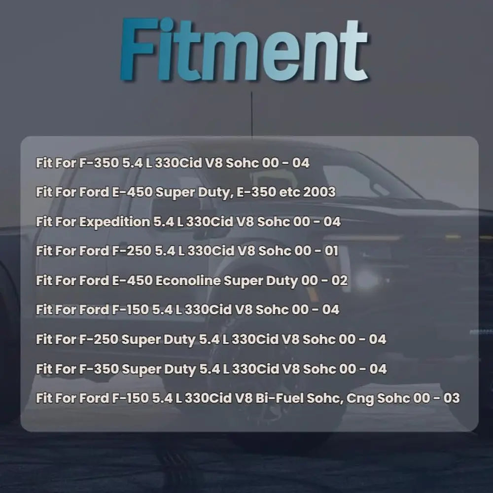 Fitment Guide for Ford 5.4L V8 SOHC Engine Parts, Compatible with 2000-2004 F-150, F-250, F-350, Expedition, E-350/E-450 Super Duty