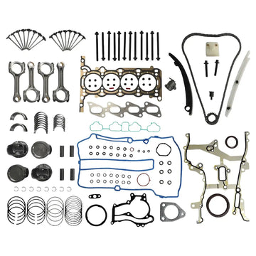 Complete 1.4L Turbo Engine Overhaul Rebuild Kit Connecting Rods Pistons Gaskets Timing Chain