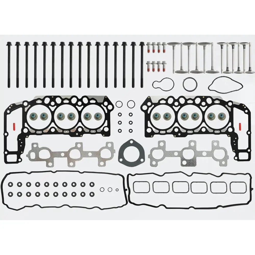 Cylinder Head Gasket Valve Cover Intake Exhaust Manifold Gasket Head Bolt Valve Set For Dodge Jeep 3.7L V6