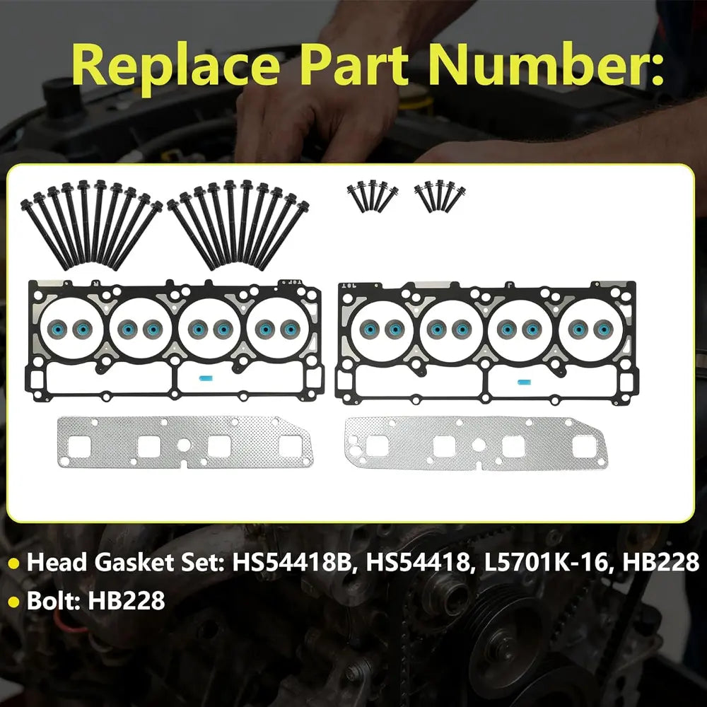 HS54418B HB228 cylinder head gasket set head bolts replacement parts for Dodge Chrysler Jeep 5.7L engines