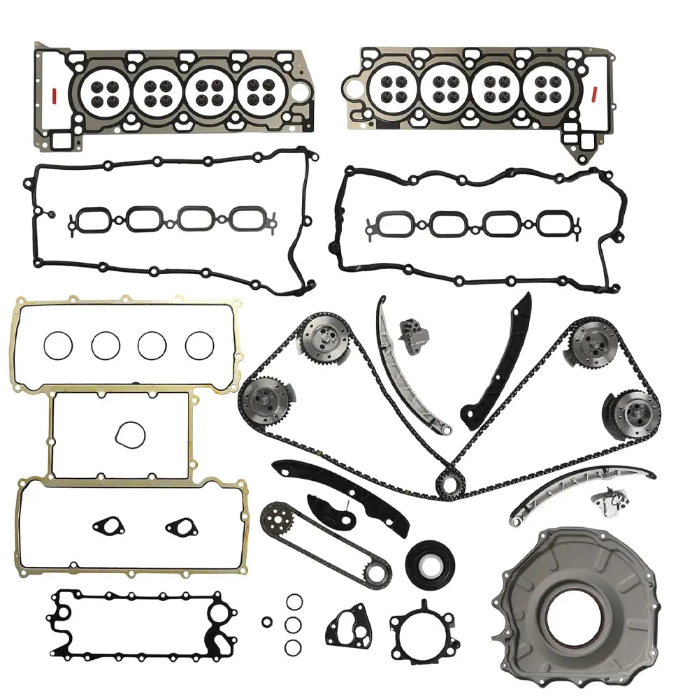 Full Engine Gasket Timing Chain Complete Rebuild Kit For AJ133 5.0L V8 Land Rover Jaguar