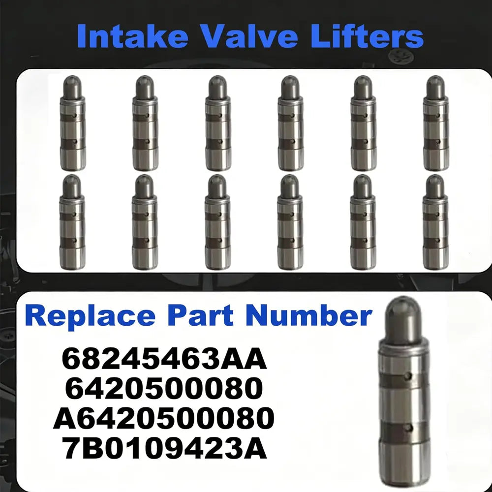 12pcs Intake Hydraulic Valve Lifters OE# 68245463AA 6420500080 A6420500080 7B0109423A for 3.6L Pentastar