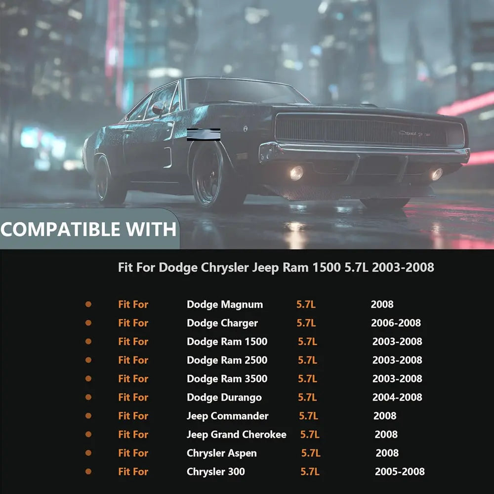 Compatible vehicle fitment list for 5.7L Hemi engine overhaul kit Dodge Ram Jeep Chrysler 2003-2008