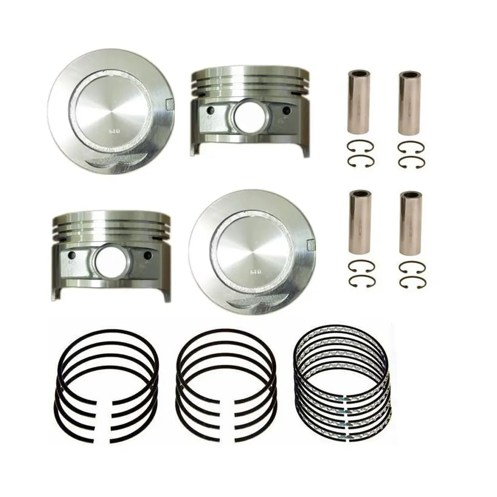 Piston & Ring Set with Wrist Pins Fits 1985-1995 Toyota 4Runner Pickup 2.4L 22R 22RE Engine (STD Size)