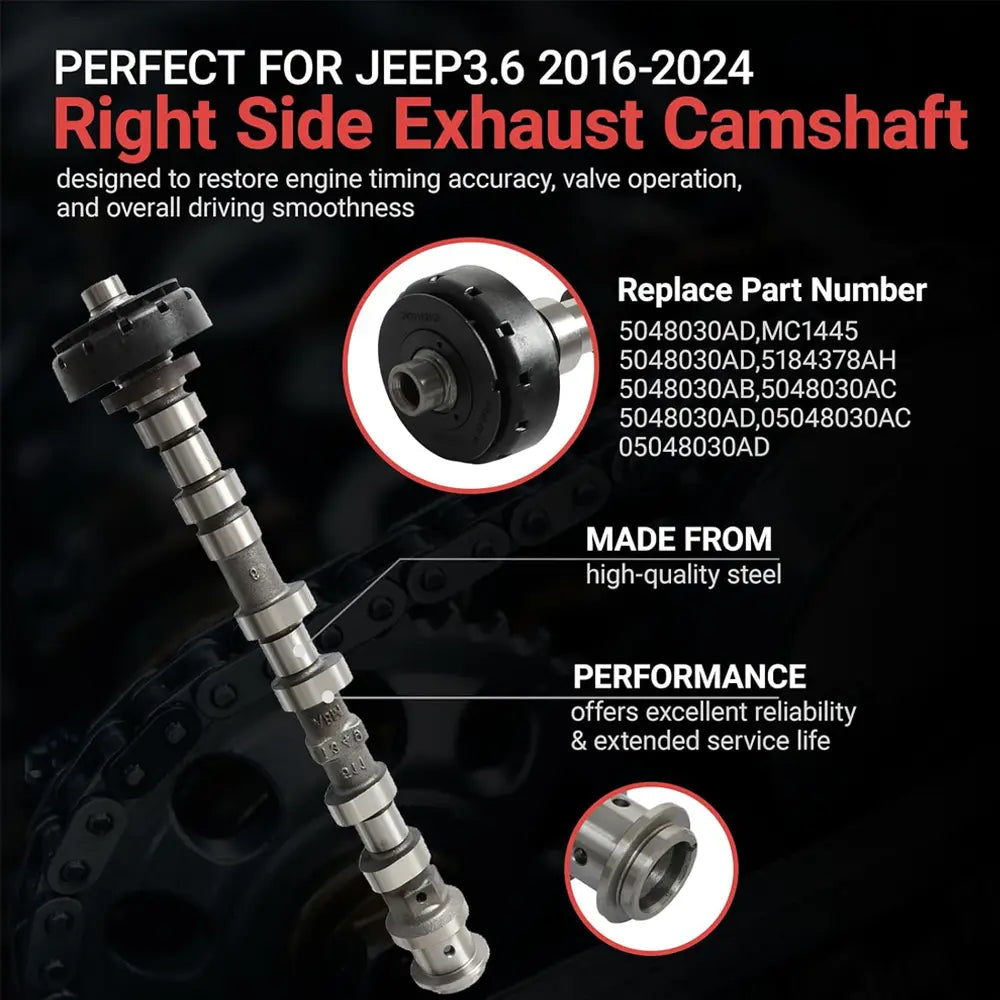 Right Side Exhaust Camshaft OE 5048030AD For Jeep 3.6L V6