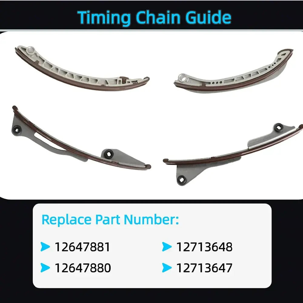 Timing Chain Guide Set, OE Replace 12647881 12647880 12713648 12713647 for GM 3.6L V6 Engines