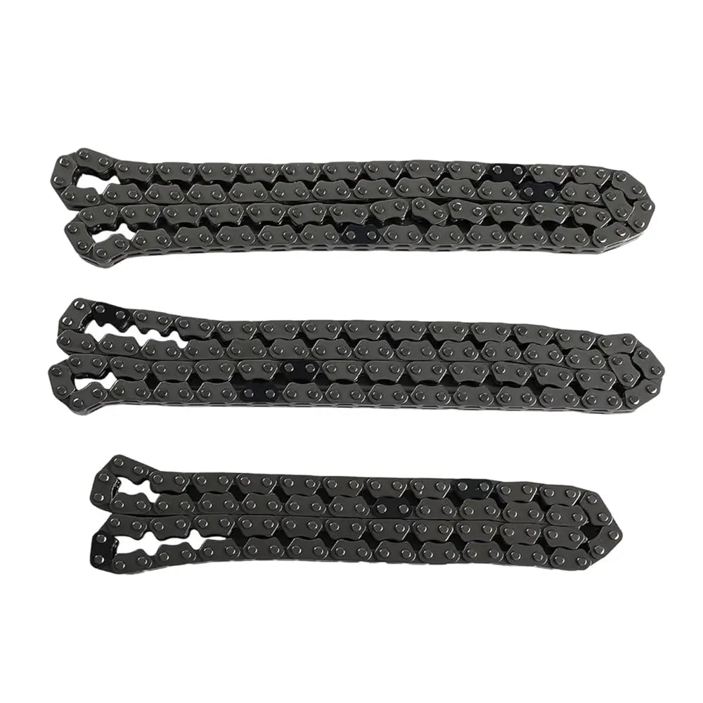 Set of 3 Engine Timing Chains, Automotive Timing Chain Kit Components for Engine Overhaul & Repair