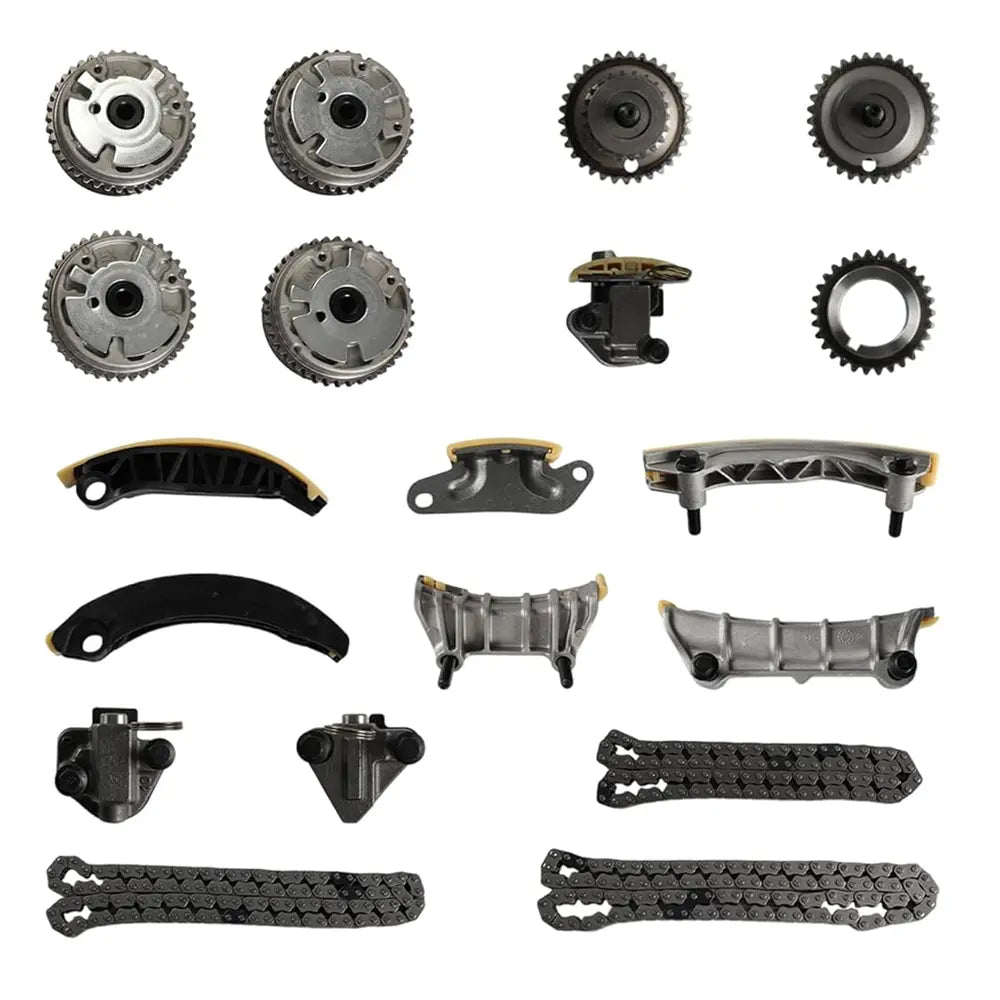 Timing Chain Kit with Sprockets, Tensioners & Guides for GM 3.6L V6 DOHC Engine, Direct Fit Replacement