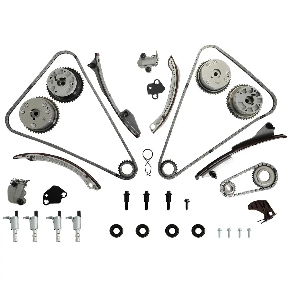 Full Timing Chain Kit Disassembled Parts View Complete Replacement Set For GM 3.6L V6