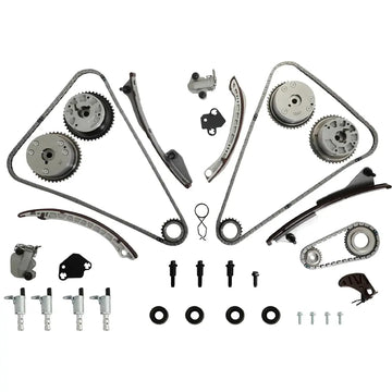 Full Timing Chain Kit Disassembled Parts View Complete Replacement Set For GM 3.6L V6