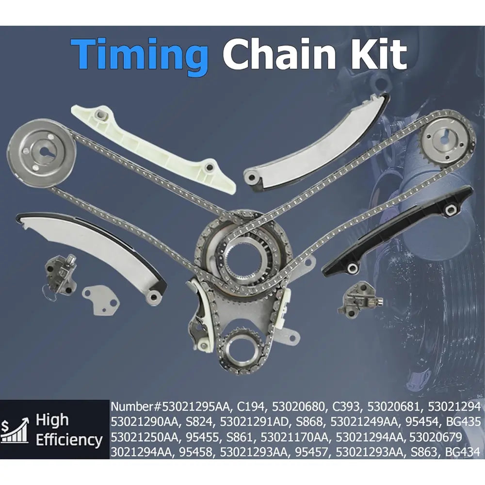 Complete Timing Chain Kit Tensioner Guide Arm Sprocket Full OE Numbers For Dodge Jeep Mitsubishi 3.7L V6