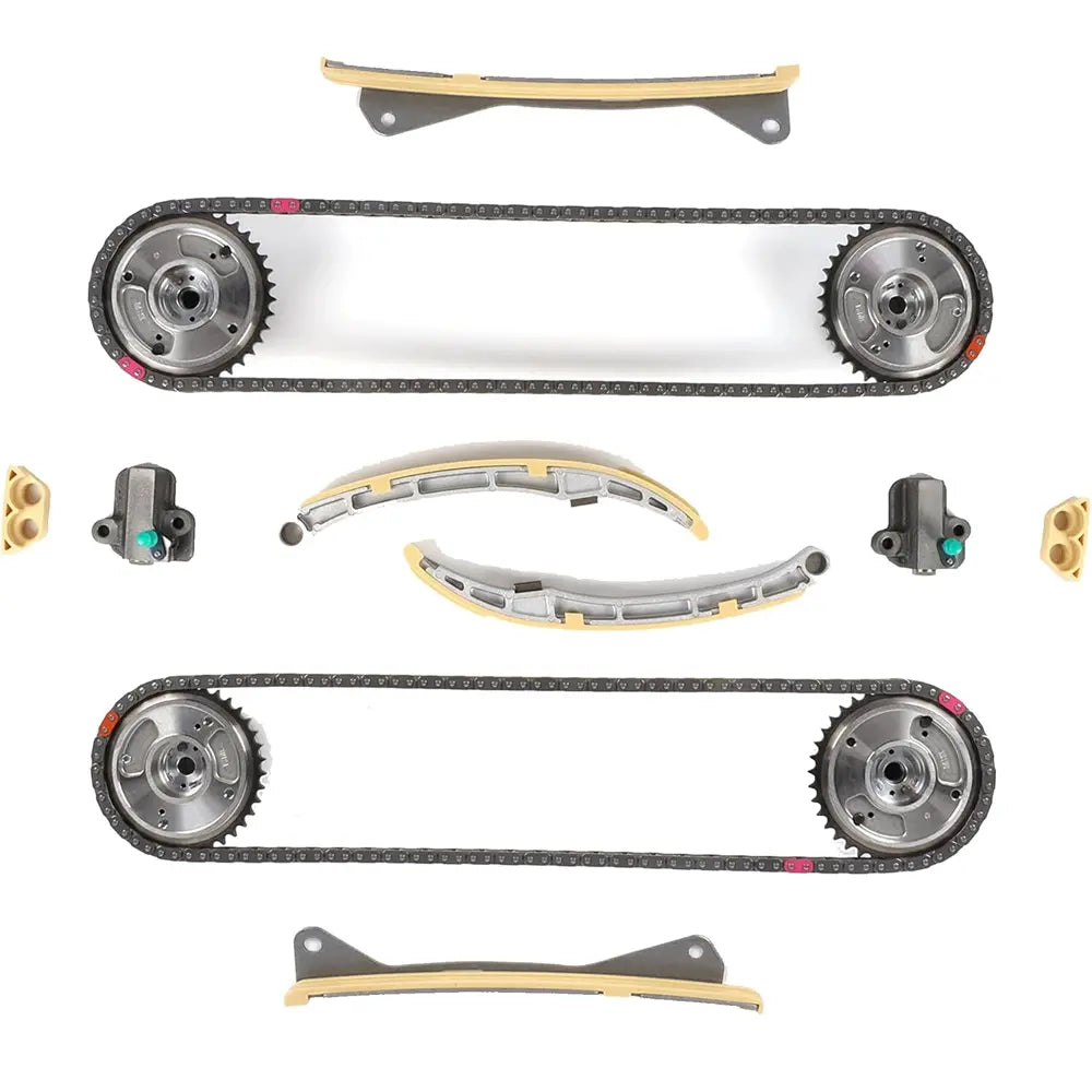 Timing Chain Kit for Hyundai Kia 3.3L 3.8L V6 Engine - Complete Timing Chain Set with Gears, Tensioners, Guides & Sprockets, Fits Genesis G70 G80 G90, Azera, Santa Fe, Palisade, Cadenza, K900, Sedona, Sorento, Stinger, Telluride