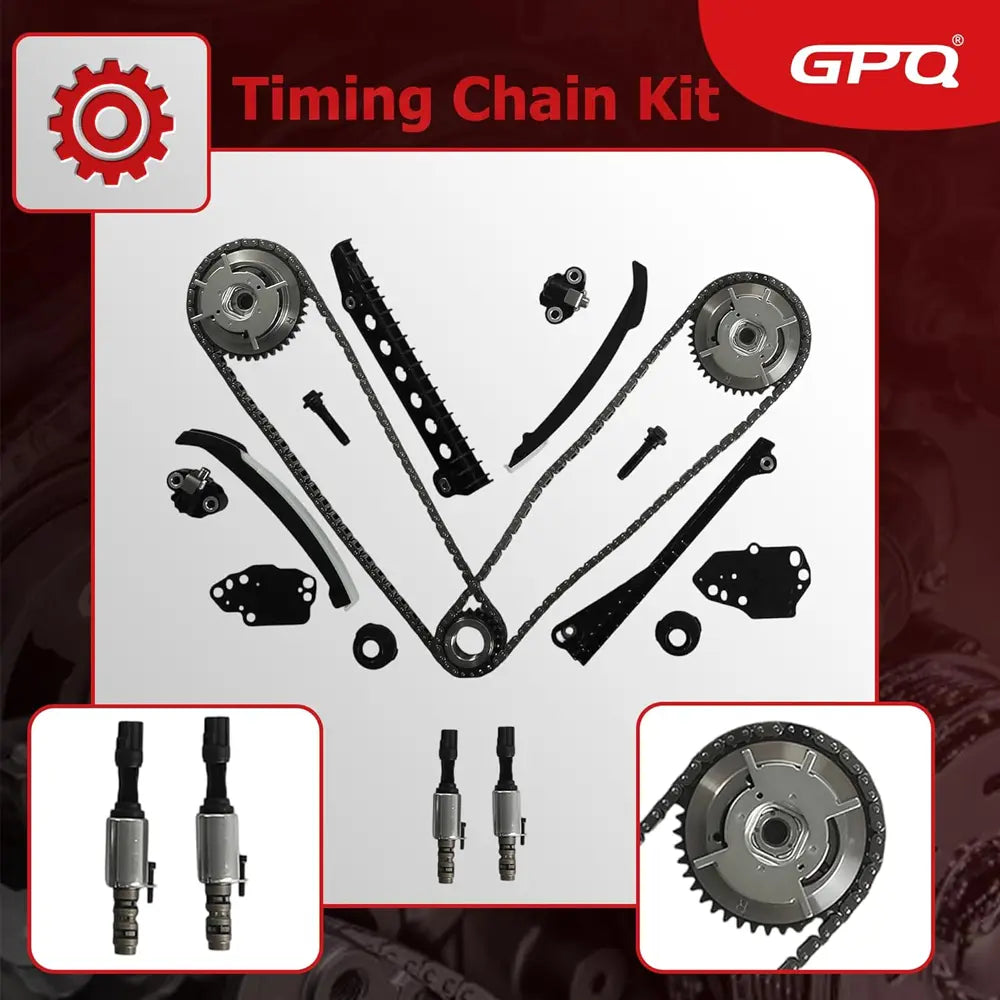 Timing Chain Kit with VVT Solenoids & Tensioners for 2004-2006 Ford 5.4L 3V V8, Fits F-150, F-250/F-350, Expedition, Lincoln Navigator/Mark LT
