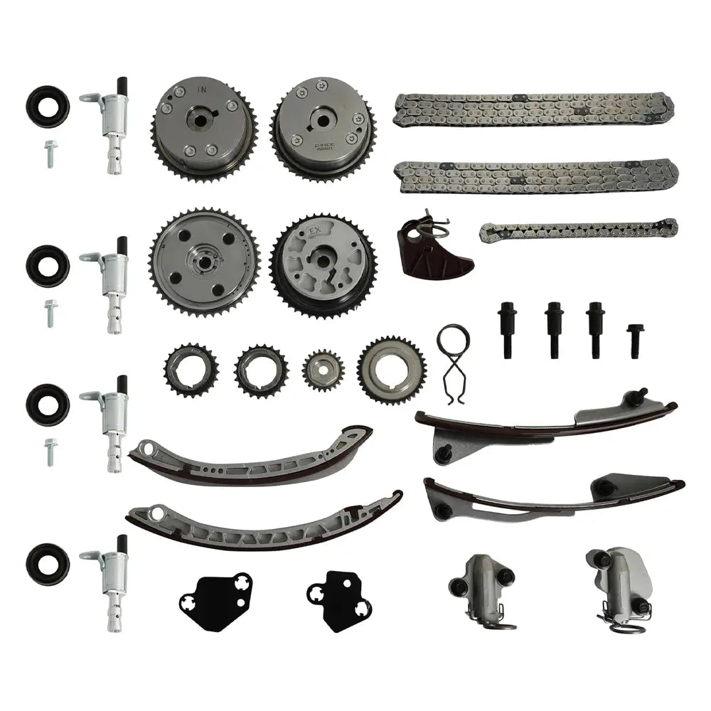 Full Assembled Timing Chain System Kit With VVT Sprockets Solenoids For GM 3.6L V6 Engine