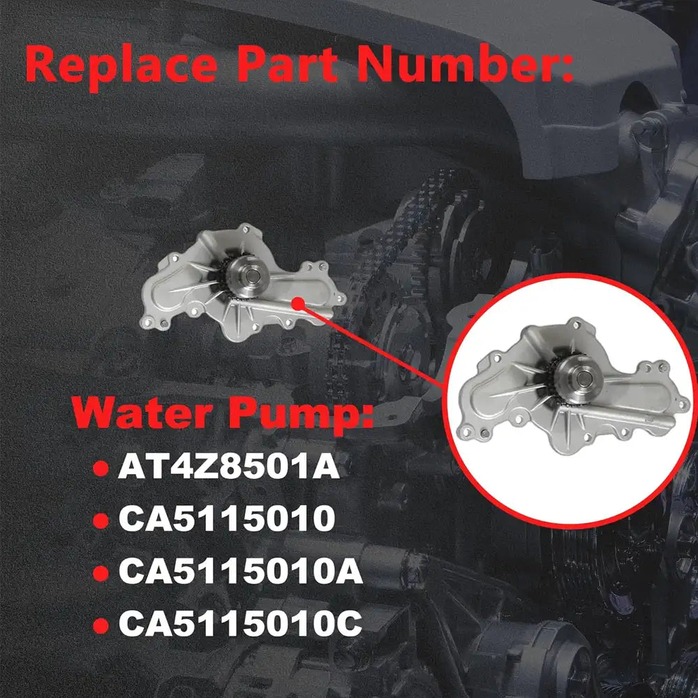 Engine Water Pump OEM Replacement Part Numbers AT4Z8501A for Ford & Lincoln 3.5L V6 Models