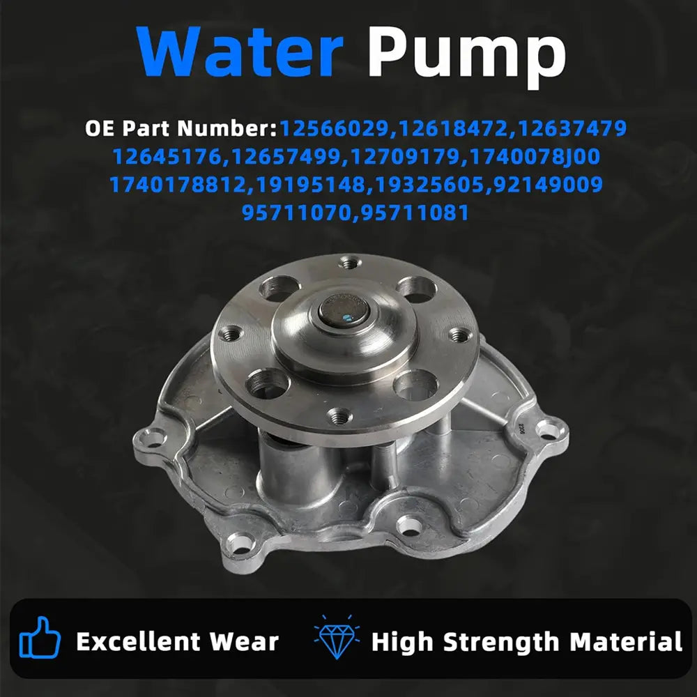 Engine Water Pump 12566029 12618472 12637479 for Chevy 3.6L V6